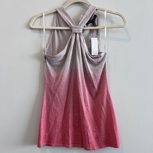 White House Black Market Shimmer-Ombre Halter Top Size XS.